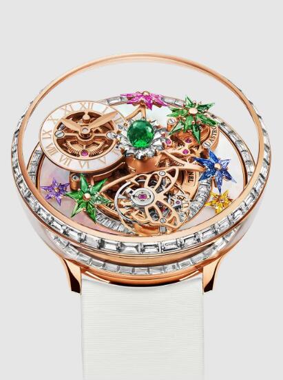 Jacob & Co. fleurs de jardin ROSE GOLD AND BAGUETTE DIAMONDS Watch Replica AF321.40.BC.AA.B Jacob and Co Watch Price